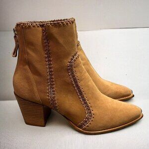 ALEXANDRE BIRMAN Benta Suede Stitched Booties - light Beige Size 9 (39)